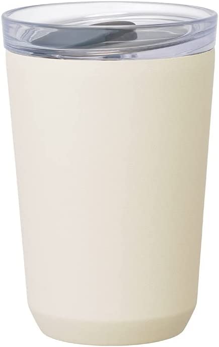 Kinto 20441 To-Go Tumbler, 12.2 fl oz (360 ml), With Plug, White