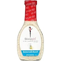 Skinnygirl Fat-Free Salad Dressing, Sugar-Free Buttermilk Ranch, 8 Ounce (Pack of 4)