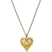 Inspired Diamond Starburst Heart Necklace