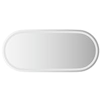 vidaXL LED Bathroom Mirror, Oval Shape, 39.4