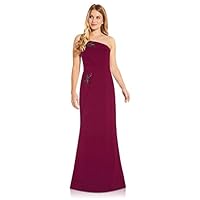 Adrianna Papell Women's Bead Crepe Gown