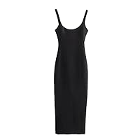 Women's Slim Dresses Solid Slim Tube Top Dress Street Chic Holiday Party Dress