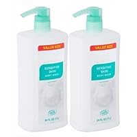 Equate Beauty Sensitive Skin Body Wash, Value Size, 34 fl oz (Pack of 2)
