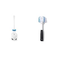 OXO Good Grips Toilet Brush & Canister + Dish Brush Bundle