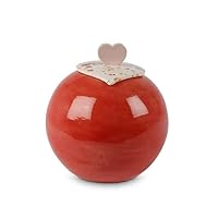 Ceramic Cremation Ashes urn 'Big Love' red | This red Ceramic Cremation urn for Human Ashes 'Big Love' is Made in a Modern Pottery Where The Craft and Love for The Work Stands Central | legendURN
