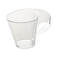 6400-CL, 2.7 Oz. Clear Plastic Tiny Tonics Tea Coffee Mugs, Hot Beverage Drinks Disposable Cups, 64-Piece Case