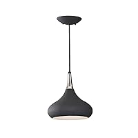 Feiss Lighting-Belle-Mini-Pendant 1 Light in Transitional Style-10 Inch Wide by 10.44 Inch High-Black Finish -Traditi