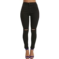 Andongnywell Women High Waisted Skinny Jeans Slim Fit Jean Stretch Leggings Pants