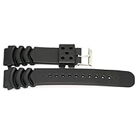 20mm Black Rubber Watch Band Strap Scuba Diver Watch Fits Seiko Z20 SKX031 SKX781 SKX007