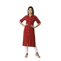 Jessica-Stuff Women Printed Pure Cotton Straight Kurta (67)