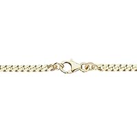 Curb Chain Necklace in 14 carat gold width 3.4 mm Unisex Gold Necklace Chain 13.11101/585