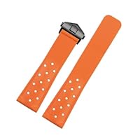Silicone Strap compatible with TAG HEUER Watch MONACO CARRERA FORMULA 1 Watch 22mm Orange