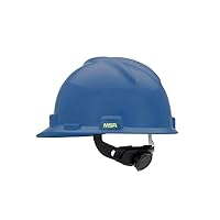 MSA Super-V Type 2 Cap Style Safety Hard Hat with Fas-Trac III Ratchet Suspension | Polyethylene Shell, Superior Impact Protection, Self Adjusting Crown Straps