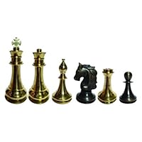 6 inc King, Attractive Chess Set Pieces for Chess Borad & Chess Games Brass Chess Set Pieces Unique Designer Handmade Staunton Metal Borad Piece Ideal Gift Item for Chess Lover by MIZHANDICRAFTS
