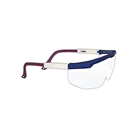 Y30 Gemstone Sapphire Protective Eyewear with Red, White, Blue Frame and Clear Lens (Case of 12)