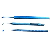 kit of 3pcs titanium corneal cornea marker epithelium spatula spatulas ophthalmic eye ENT instrument