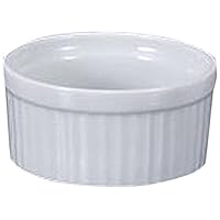 Set of 10 Western-Style Ceramic Single Item, White Souffle L 3.1 x 1.5 inches (7.9 x 3.8 cm), Restaurant, Commercial Use, Tableware