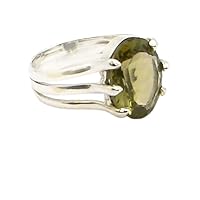 925 Solid Sterling Silver Boho Ring Jewelry Antique Cut Gemstone Promise Ring February Birthstone Ring Designer Unisex Ring Vintage Lemon Quartz Ring Size (US 5.5)
