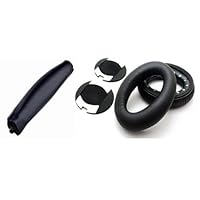 Replacement Headband Cushion pad Cover with Buckle for QC2 (Quiet Comfort 2) and QC15 (Quiet Comfort 15) Headphones/Headband Protector Repair Parts (Head Band + Ear Pads)
