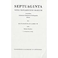 Septuaginta. Band 9,3: Maccabaeorum liber III. Hrsg. von Robert Hanhart (German Edition)