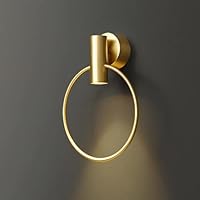 Wall Mounted Reading Lamp, Indoor Ring Decorate Wall Lights, 5W LED Wall Washer Light Bedside Reading Wall Lamp for Bedroom Hotel Bar Coffee Shop Office
