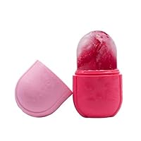 Ice Roller for Face and Eye, Upgrated Ice Facial Roller,Facial Beauty Ice Roller Skin Care Tools, Ice Facial Cube, Gua Sha Face Massage, Silicone Ice Mold for Face Beauty (Pink)