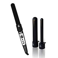 NEO Digital 3P Trio Black Curling Iron Wand Set with Temp Control and 3 Sizes IN 1 Curler (19MM,25MM,32MM)