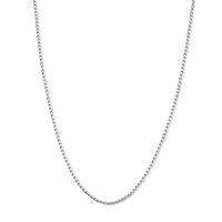 nometo Silver Necklace for men 925 Sterling Silver Clasp Box Chain Silver Chain for men 2mm 2.5mm 3mm 4mm 5mm Gold/Silver Box Chain16/18/20/22/24/26/28/30 Inches
