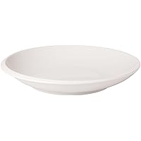 Villeroy & Boch NewMoon Deep Bowl Generously Designed for Soups and Side Dishes, Premium Porcelain, Dishwasher Safe, White, 29X29X5CM