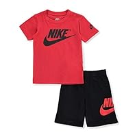 Nike Boys' 2-Piece Shorts Set Outfit - Black/University red, 4t