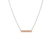 14k Rose Gld Plated 925 Sterling Silver 16+2 Mama Bear Bar Necklace 2 Inch Extention is 4.9mm X 29.5mm Jewelry for Women