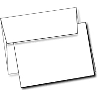Blank White Cards and Envelopes 100 Pack, Ohuhu 5 x 7 Heavyweight