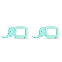 The Baby Toon™ Silicone Teether Spoon, Elephant, Mint (As Seen On Shark Tank) (Pack of 2)