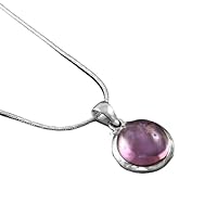 Handmade 925 Sterling Silver Natural Ametrine Blue Opal Pendant necklace Gift Jewelry