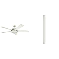 Westinghouse Lighting Comet Ceiling Fan with Light and Down Rod