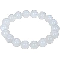 10mm 1pc Natural Stretch Moonstone Bracelet Bead Healing Crystal Energy Quartz Chakras Jewelry Women Men Girl Birthday Gift 7