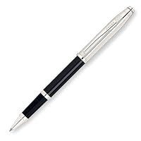 Cross Century II Sterling Silver/Black Lacquer Selectip Rolling Ball Pen with Silver Plated Appointments