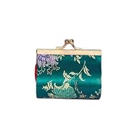 Blossom Brocade Wallet or Make-Up Cases - Green (S)