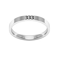 Silver Angel Number Ring, 111, 222, 333, 444, 555, 777, 888, 999, 2.5 mm Wide, Number Ring