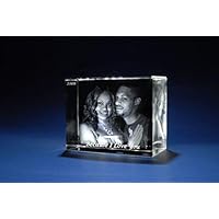 3D Laser Crystal Personalized Etched Engrave Gift Special Rectangle 3