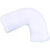 DMI Body Pillow, Side Sleeper Pillow and Pregnancy Pillow with Contoured Support to Eliminate Neck, Back, Hip, Joint Pain and Sciatica Relief with Removable Washable Cover, Firm, U Shape Neck Pillow