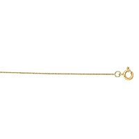 14k Gold Shiny Classic Box Chain Necklace Jewelry for Women in White Gold Yellow Gold Rose Gold Choice of Lengths 16 18 20 24 13 17 22 30 and Variety of mm Options