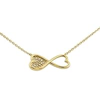 14K Yellow Gold Plated Heart Pendant 1Ct Round Cut & Lab Created Diamond Pendant Necklace For Women & Girl