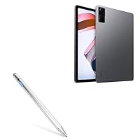 BoxWave Stylus Pen Compatible with Xiaomi Redmi Pad - AccuPoint Active Stylus, Electronic Stylus with Ultra Fine Tip - Metallic Silver