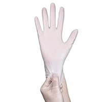 Sand Clear Vinyl Examination Powder Free Safety Gloves, Smooth, No Sterile, Latex Free, Allerry Free, Medium, 1Inner X 100pcs