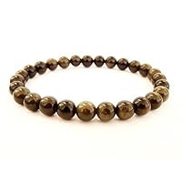 Obsidian Bracelet Gold Obsidian bracelets Mens bead black Bracelet Natural Gold Black Obsidian Bracelet Genuine Obsidian Beaded Bracelet 8mm Code- WAR9145