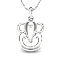 925 Starling Silver Lord Ganesha Pendant for Men & Women | Locket for Good Health & Wealth