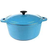Ceramic Casserole Earthen Pot Clay Pot for Cooking - Round Casserole Dish - Cast Iron Ceramic and Gas Safe Non Stick Roasting Cooker - with Lid