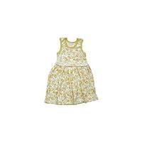 Organic Baby Dress-Tropical Flower Yellow Baby Dress