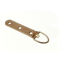 10 X 3-Hole EB Brass Plated Steel Heavy Duty Picture Strap Hanger